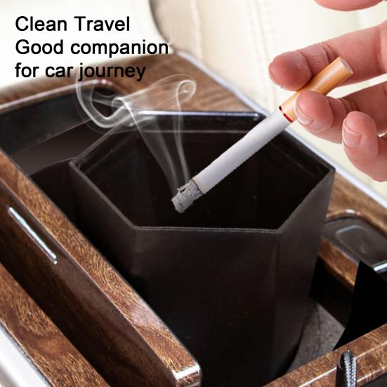 Car Trash Can with Lid Leakproof Car Dustbin Diamond Shape Waterproof Garbage Bin Mini Trashcan Car Vehicle Waste