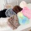 Rainbow Plush Leg Warmer for Trendy Party Costume Colorful Furry Fuzzy Boot Covers Leg Gaiters Footless Socks Streetwear