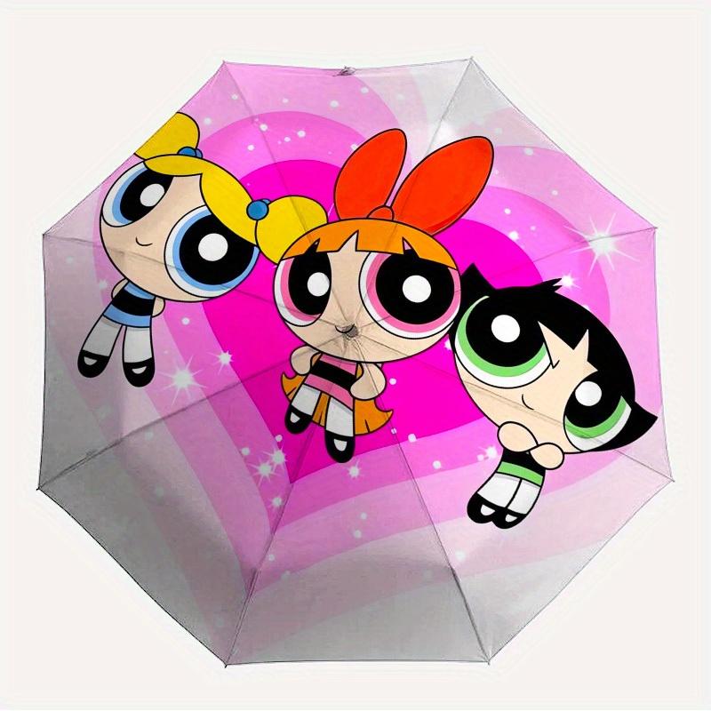 

1pc Powerpuff Girls, Friendship Themed High-quality Umbrella,Automatic Opening and Closing Umbrella,Multi-functional Umbrella G0811263