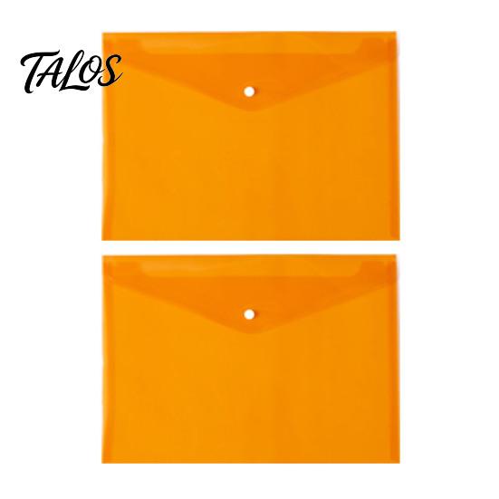 Clear File Organizer 2PCS A4 Size Document Folders with Snap Closure, Waterproof Thickened PVC Storage Pouch Organizer, Lightweight Bag for Office And