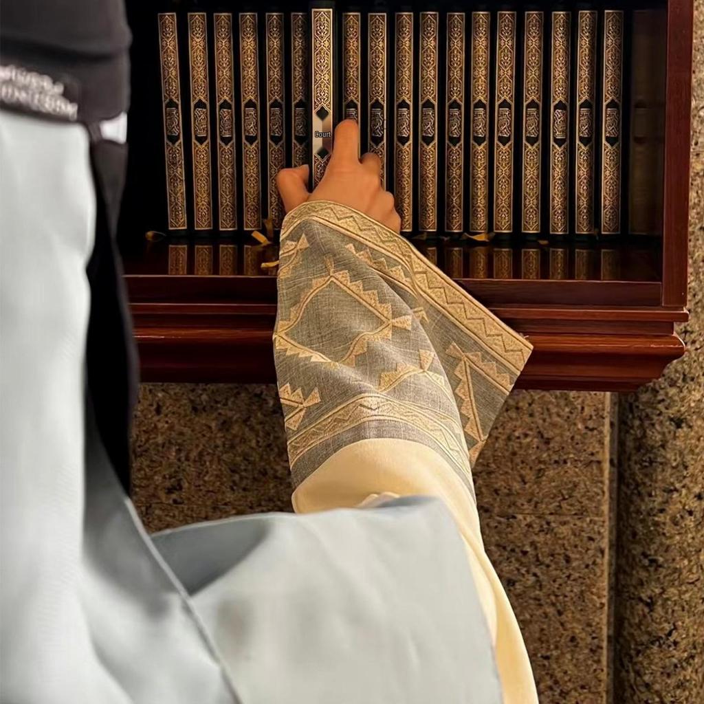 Elegancka haftowana kardiganowa abaja Loriyya LR772 (2024)