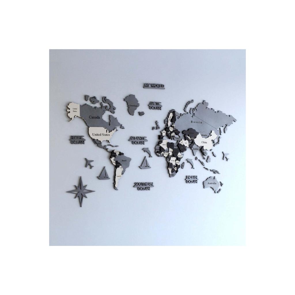 3d Wooden World Map, Wooden Wall Decor, Wall Painting, Real World Map, Decoration