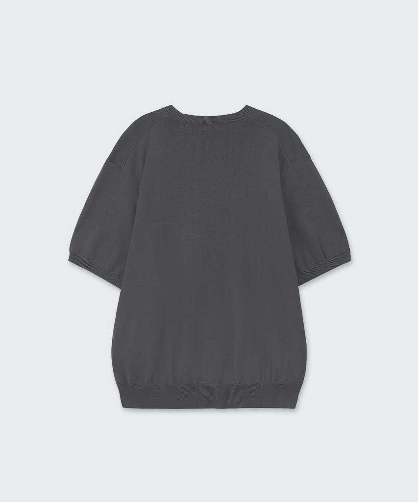 Musinsa Standard Washable Supima Cotton Crew Neck Short Sleeve Knit [Gray]