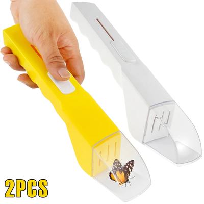2 Stück tragbares Insektenfangwerkzeug Handheld Kinder Insekten-Käfer-Fänger mit transparentem Sichtfenster Schnellverschluss Insektenfalle Klemme
