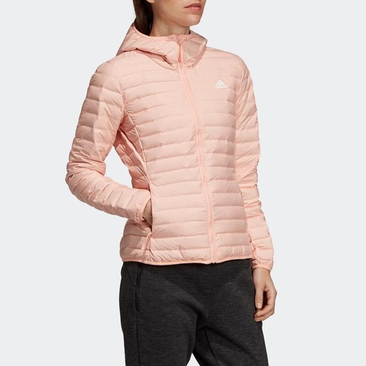 adidas Varilite Soft Hooded Down Jacket Women Bright Pink DZ1496