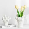 Blume Knochenform Kreatives Blumengesteck Einfache Keramikvase Hochwertige Heim-Desktop-Dekoration Ornament