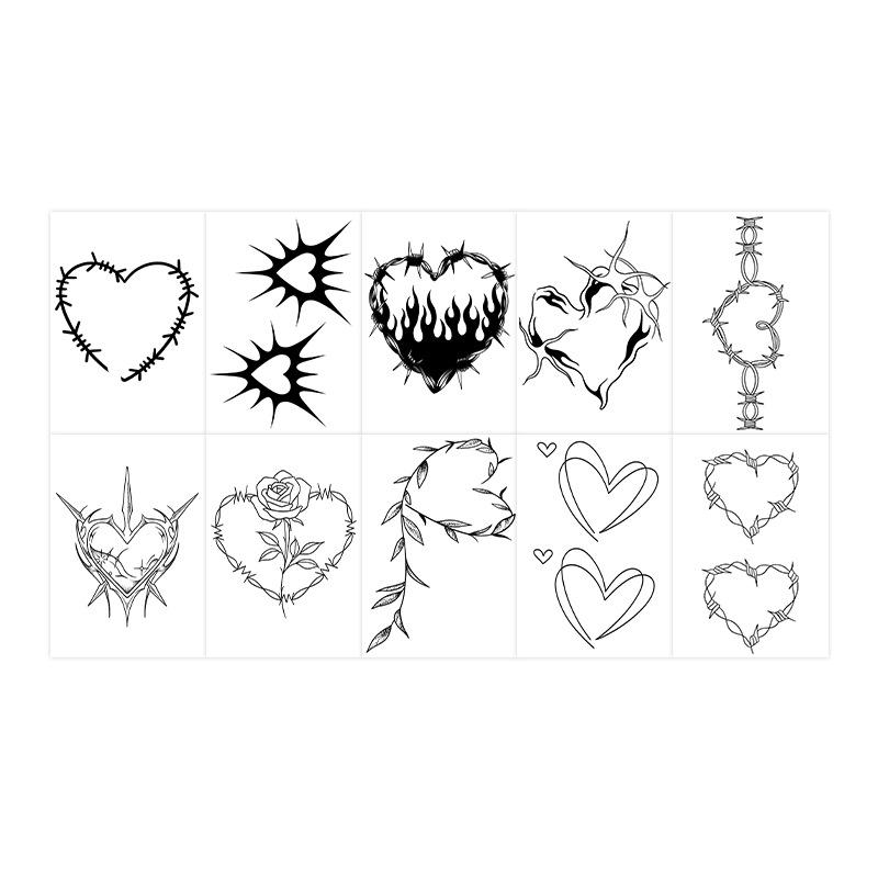 

Personalized Babes Figure Thorns Wicker Love Arm Disposable Temporary Tattoo Sticker 7*10CM