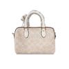 Coach Handbag [Customized Bag] Rowan 18 Pearl Shimmer, Hand-painted In English Pearl Crushed Light (Vanilla White) Basic Package (Bag + Dust Bag)