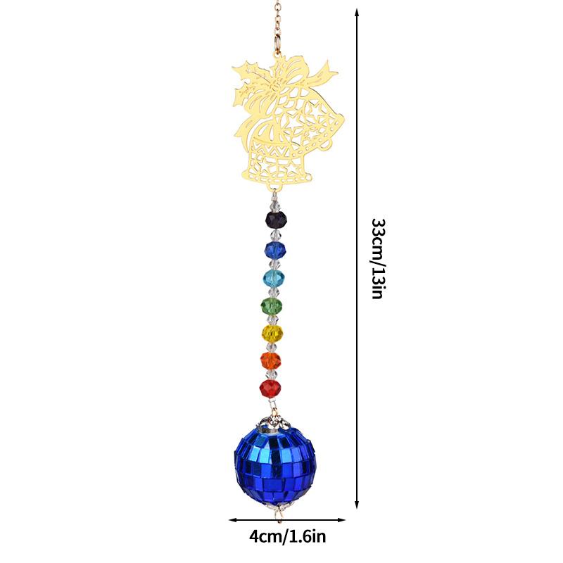 Crystal Spiral Wind Chime Prism Sun Light Catcher Rotating Hook Wind Spinner Pendants Home Nursery Garden Yard Hanging Decor