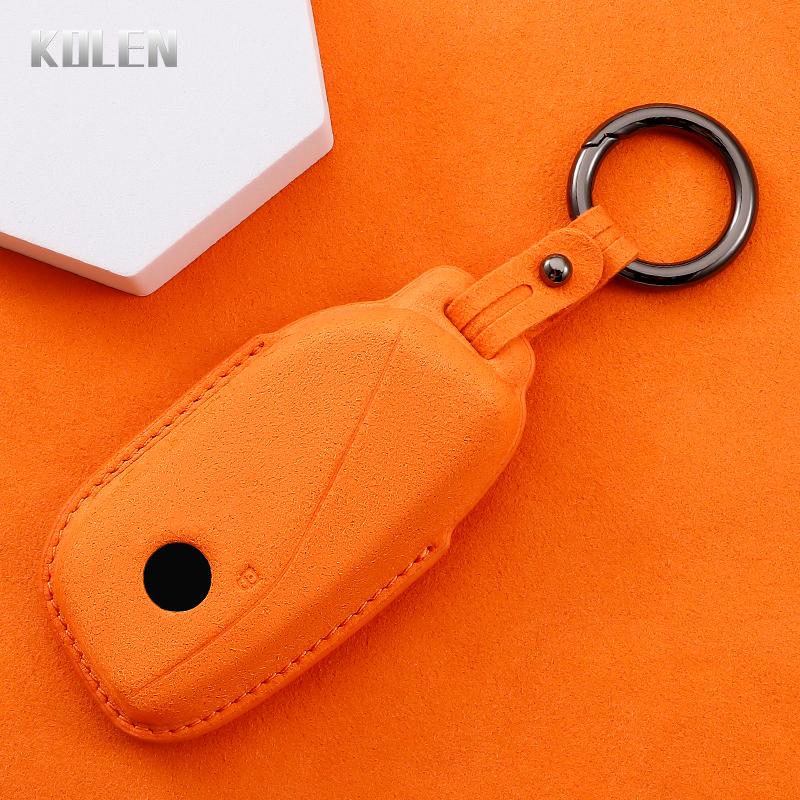 Leather Car Remote Key Case Cover Shell For Bmw 7 Series I7 X7 Ix Lci X1 U11 G70 G09 G21 F40 M3 M4 Xm U06 G81 Ix3 Accessories