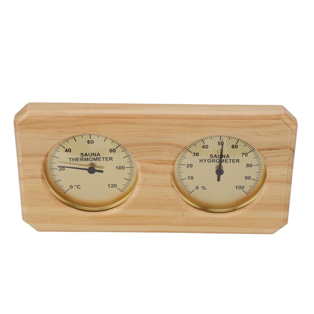 Wooden Sauna Thermometer Hygrometer 2 In 1 Humidity Temperature Measurement Indoor Thermometer Humidity Gauge for Hotel