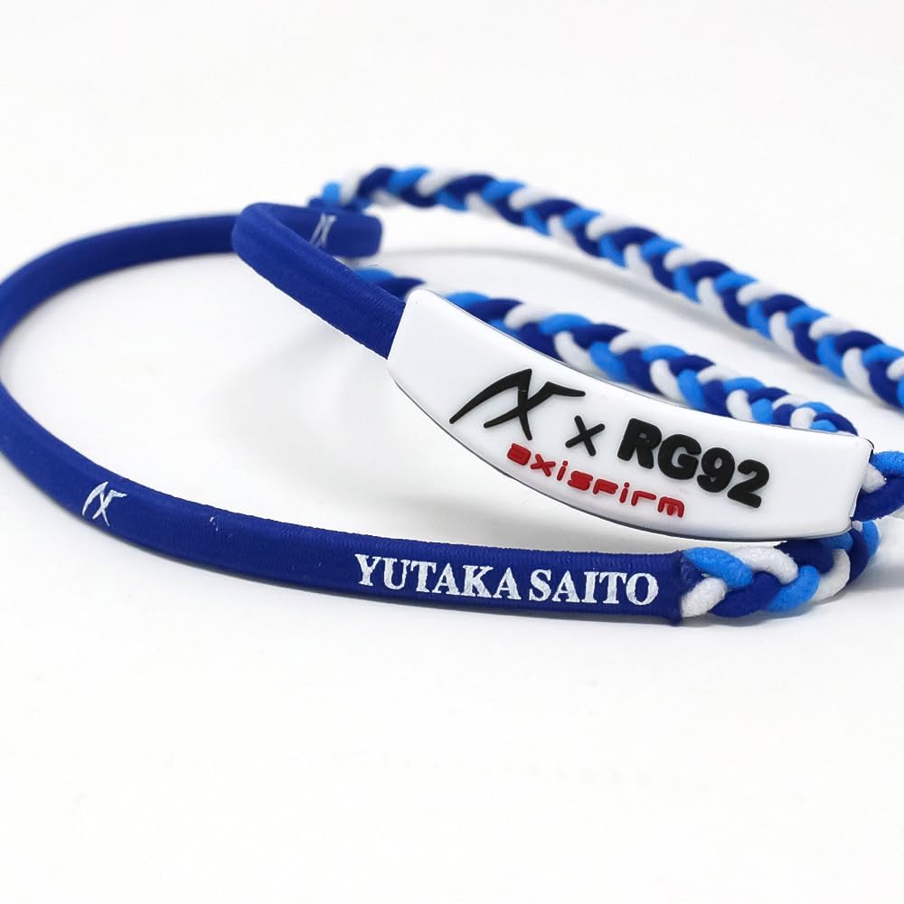 

AXF Yutaka Saito RIZIN AXF Color Medium Shin RG92 Mineral Crystal Silicone Yutaka Saito Necklace, Collaboration, Charm, Band, (45cm), AXF301, Athlete, синій