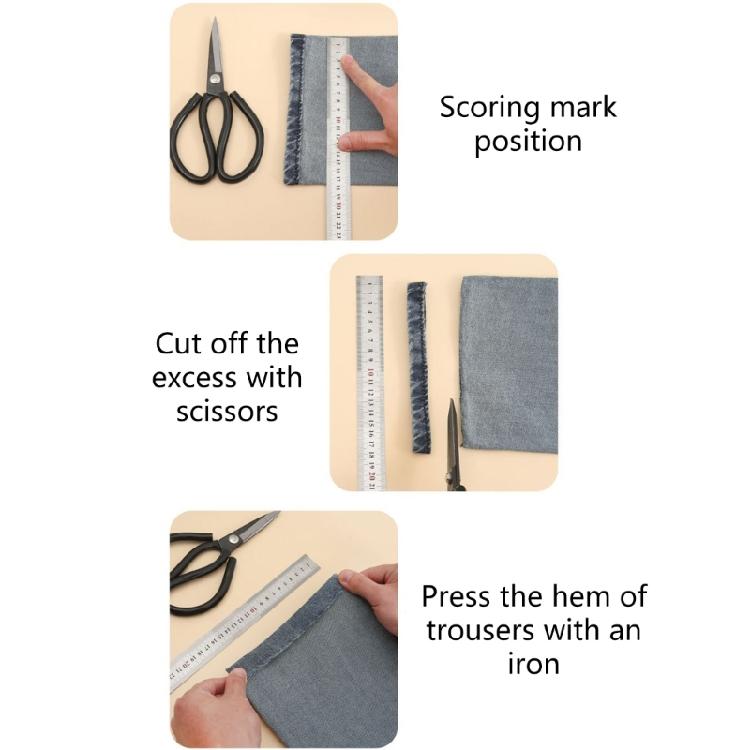 Pants Edge Shorten Self-Adhesive Pant Mouth Paste,16ft Iron-on Hem Tape for Pants Ironing Sewing Tape