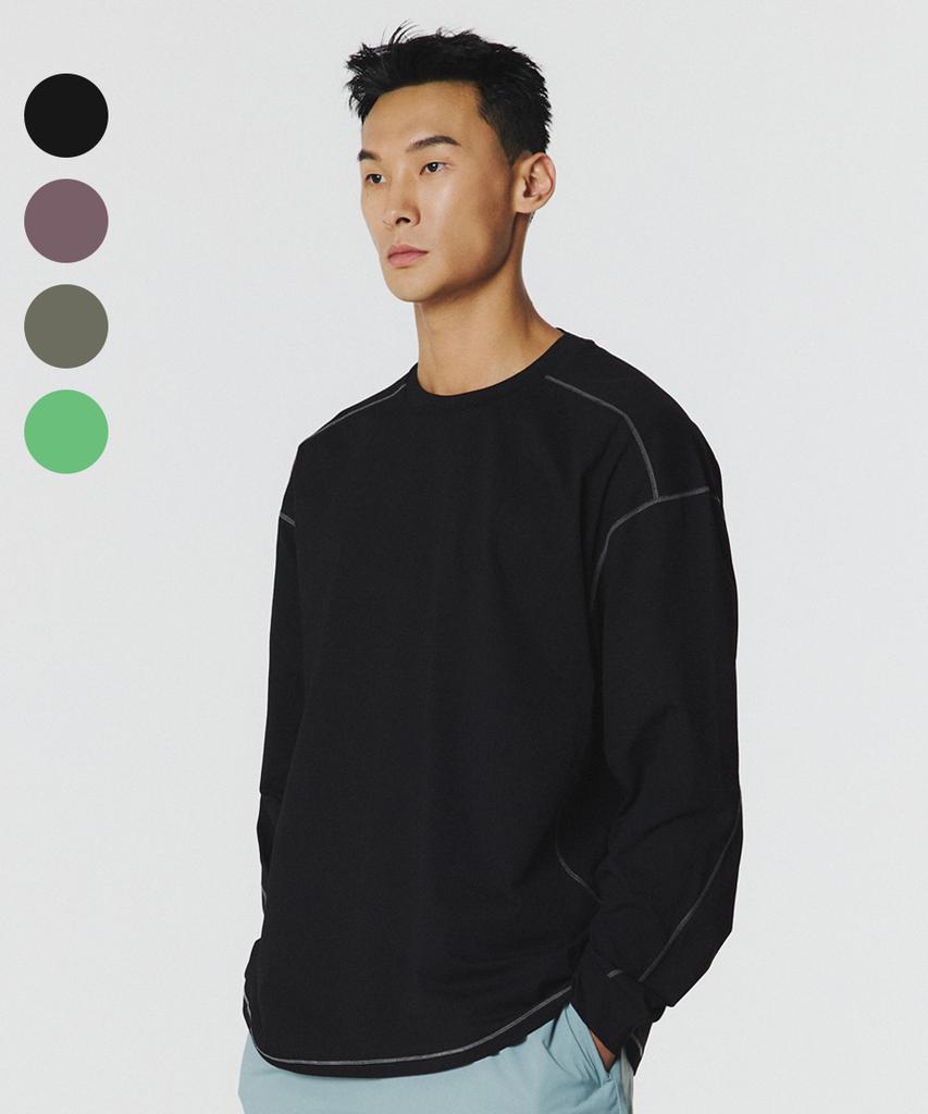 MUSINSA STANDARD SPORTS Quick-Dry Loose Fit Stitch Long Sleeve (4 Colors)