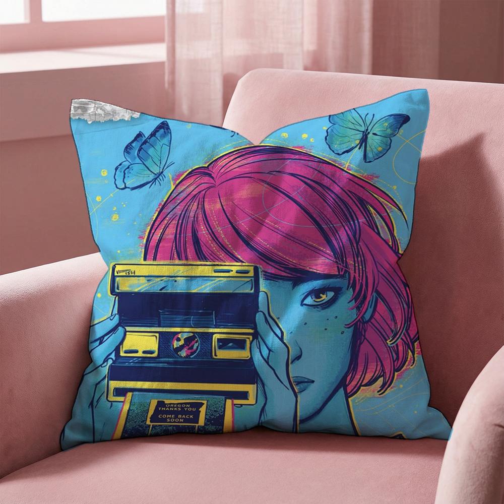 Life Is S-Strange Cushion Cover Multi-Scene Pillow Cover for Home & Car - Reversible, Soft & Durable for Daily Use