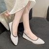 Fashion Womens Hollow Knitted Shoes Pointed Toe Shallow Mouth Casual Walking Shoes for Women Soft Sole Slip-on Women's Shoes Big Size 43