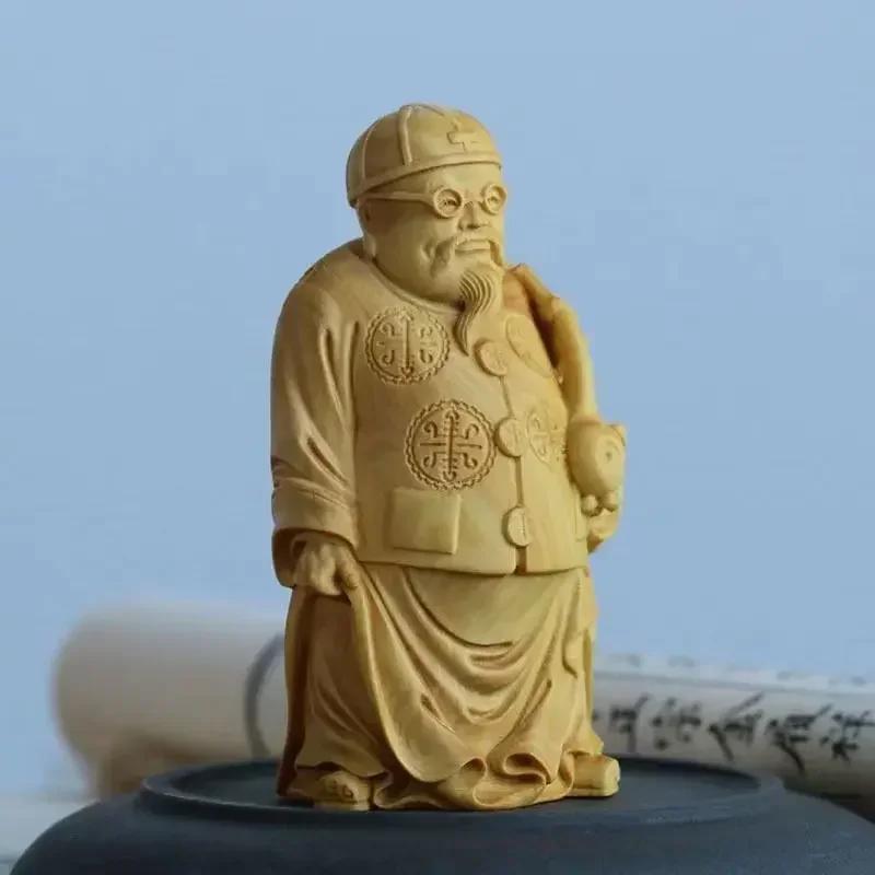 Boxwood Carving Bring Lucky Master Hand Home Fortune Making Living Room Decor