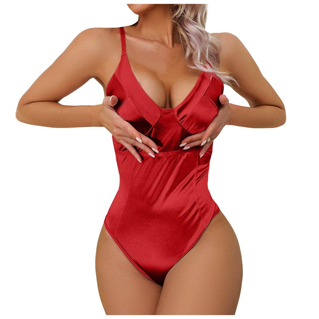 Women's Fashion Sexy Elastic Color Ding Slim Sexy Jumpsuit Underwear Suspender