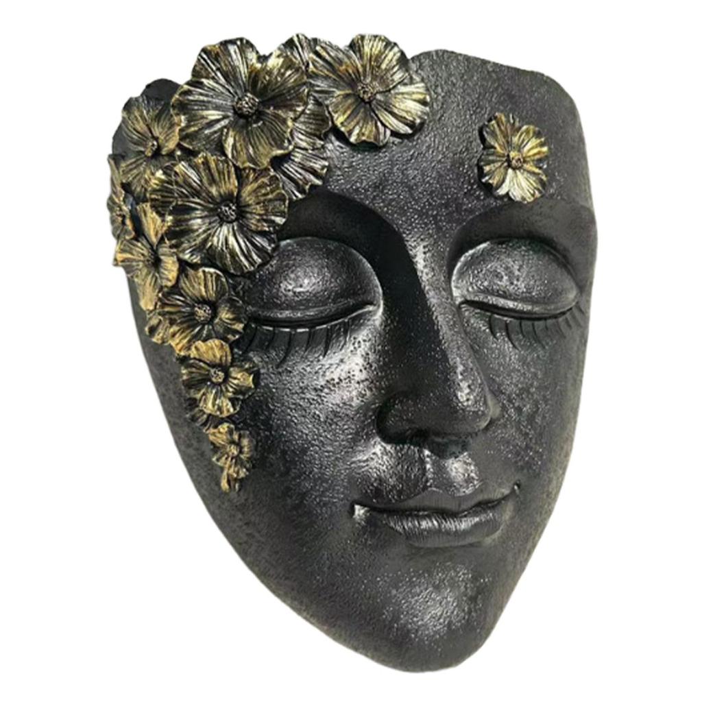 Face Sculpture Wall Planter Figure, Creative Hanging Plant Pot Flowerpot for