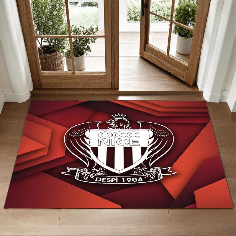 OGC Nice FC Design Crystal Velvet Rug Soft Decorative Mat for Bedroom Entrance