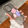 Handyhüllen für iPhone 11 13 15 Pro Max 12 14 Pro Max Hülle iPhone 16 15 Plus 13 Pro 12 Frosted Texture Painted Cartoon Flowers