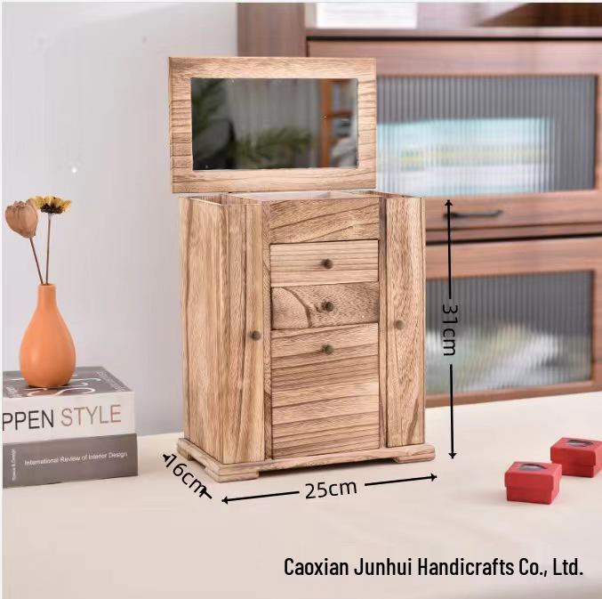 Wooden Multi-Layer Jewelry Box Display & Storage Organizer