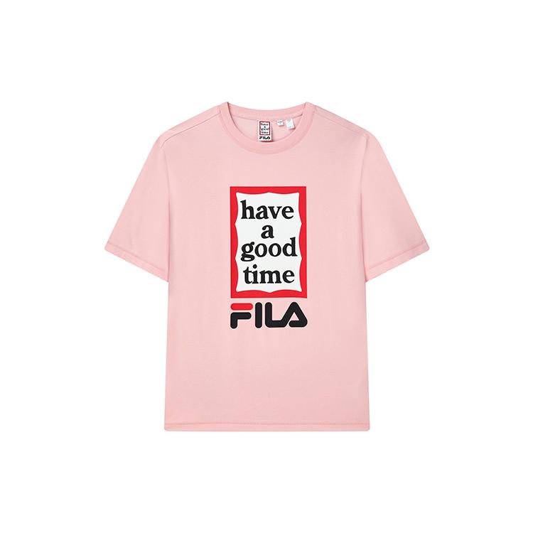 New FILA X Have A Good Time T Shirt Unisex Youth Pink F11U229103F-PK