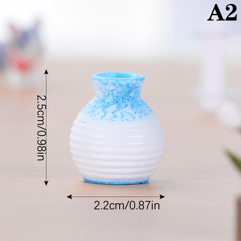 Mini Vaso in Resina Vaso a Bocca Piccola Vaso da Fiori Ornamento da Giardino Fai da Te Micro Paesaggio Decorazione da Scrivania Accessori Decorativi per la Casa