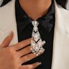 Adjustable Rhinestone Necktie Tassel Crystal Necktie Decorative Formal Business Ties  Wedding