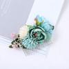 Bohemia Brides Wedding Flower Hair Comb Hairpin Bridesmaid Headdress Hair Combs Hair Accessories For Women Girls Floral Hairpins