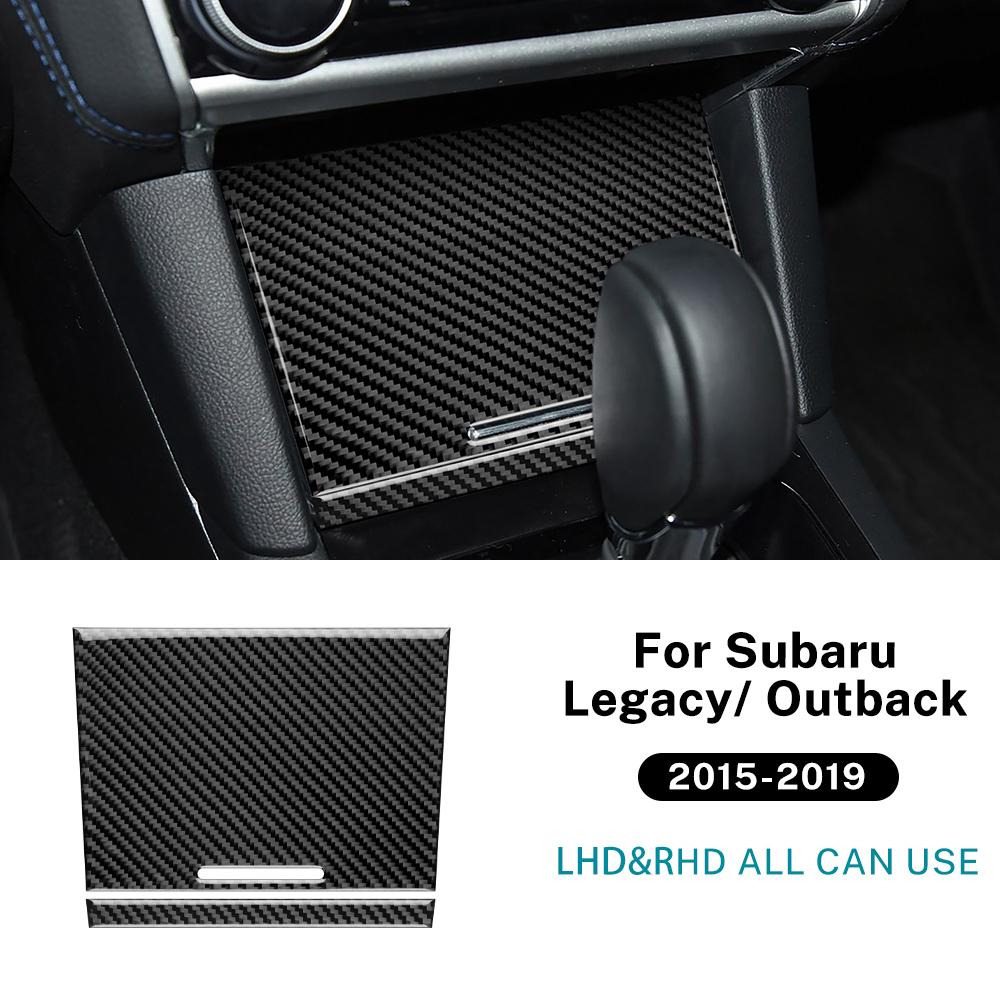 Real Soft Carbon Fiber Sticker For Subaru Legacy Outback 2015 2016 2017 2018 2019 LHD RHD Car Front Door Strip Interior Trim