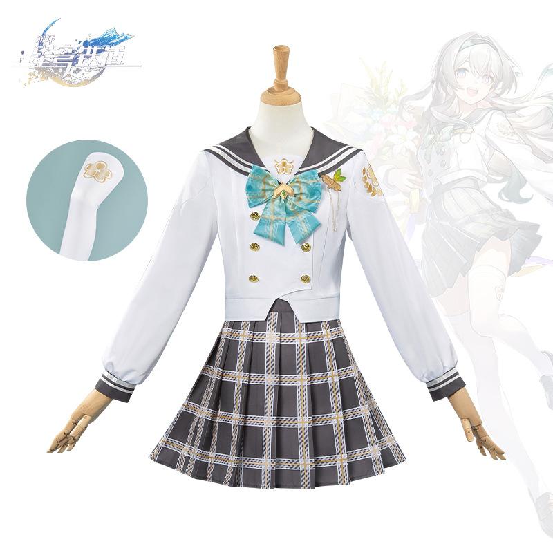 Honkai: Star Rail Firefly JK School Uniform Spring Day Gift Cosplay Costume - Anime 2D Cosplay Full Set Outfit