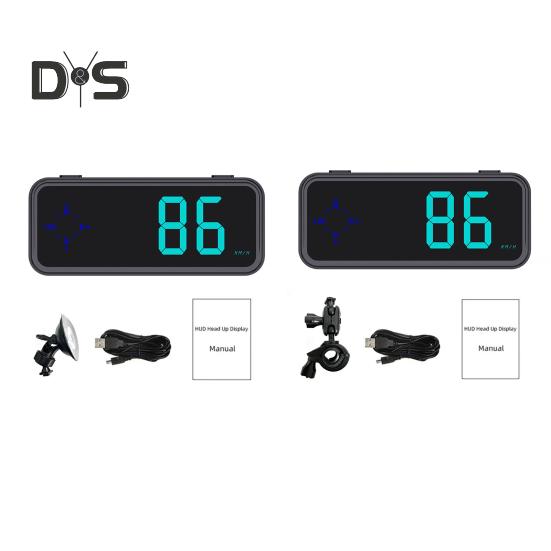 Mini LED digitální rychloměr GPS auto HUD head-up displej mph/kmh univerzální pro všechna vozidla GPS modul pro zrychlení a brzdění testování