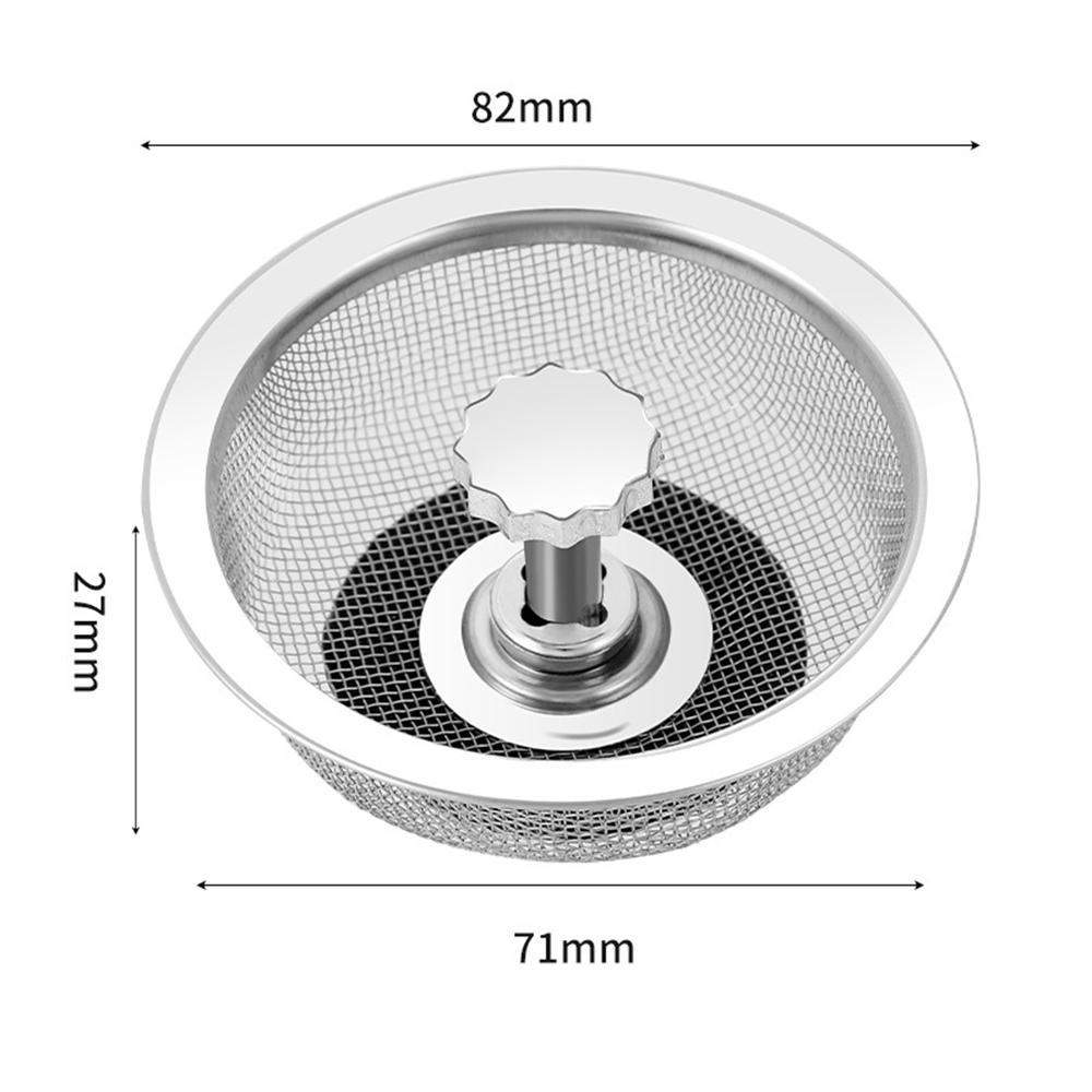 Universal Sink Drain Filter – Stainless Steel Mesh Catcher for Kitchen & Bathroom,Catches Hair,Food Scraps,Debris, Reusable,Easy To Clean, Anti-Clog