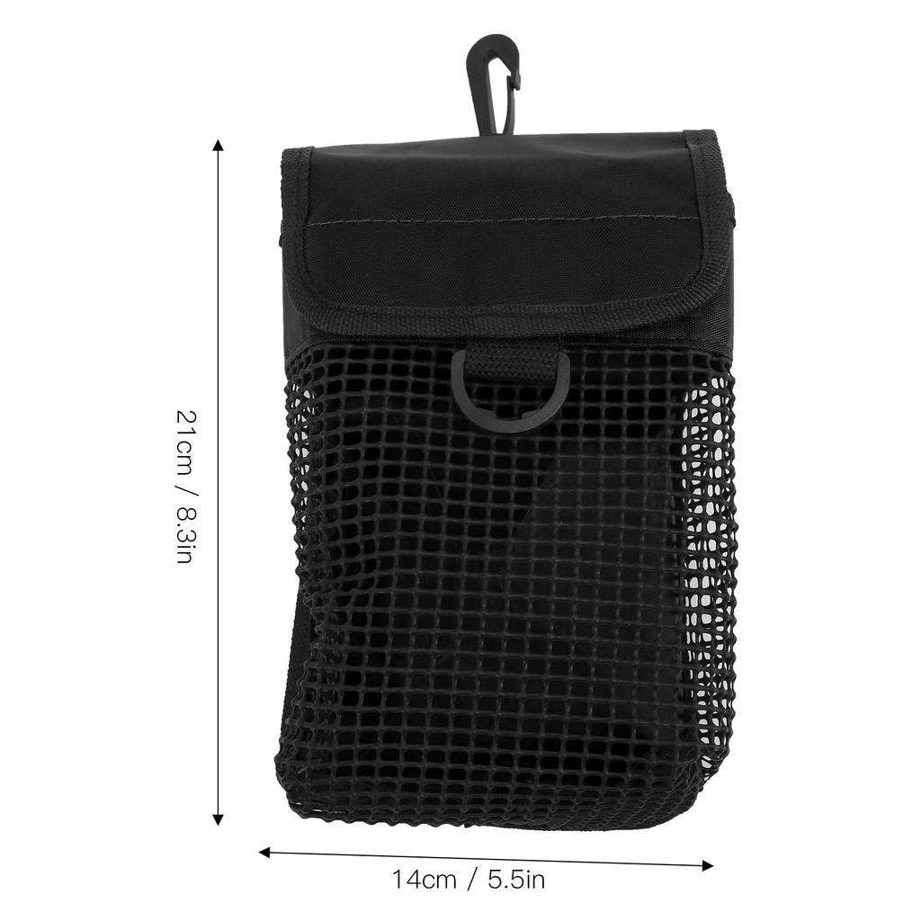 21x14cm Portable Diving Mesh Gear Bag with Buckle Lightweight Underwater Marker Mesh Pouch