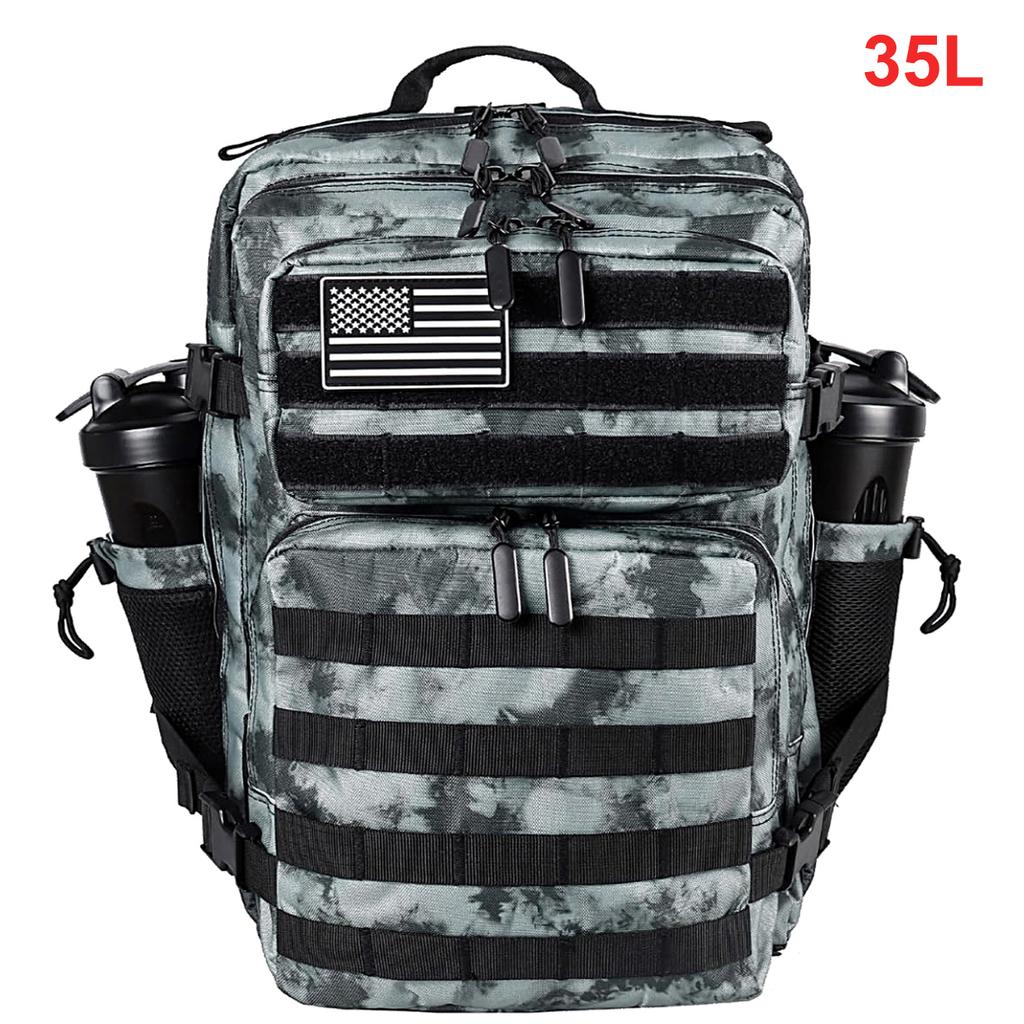 35L Tactical Backpack for Women Men Molle Outdoor Travel Camping Hiking Bag Sports Weekend Athlete Gym Rucksack Dual Cup Holders