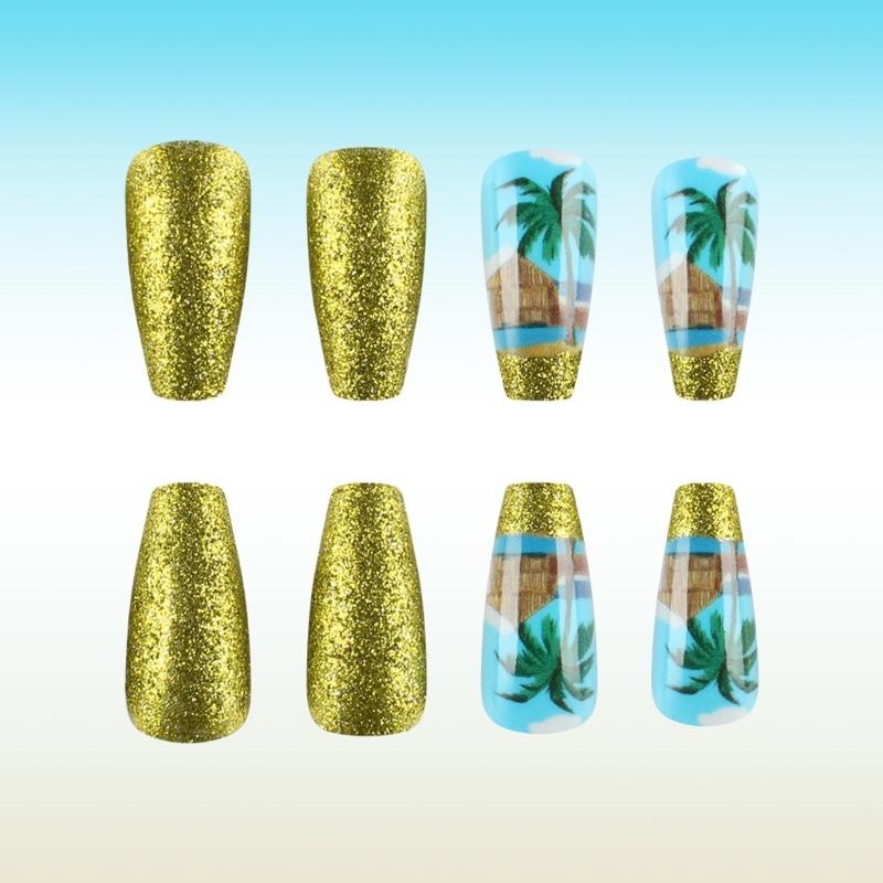 Press On Nail,Fake Nail Stick Glues On Nail False Nail Acrylic Nail Artificial False Nail for DIY Nail Art Designs
