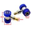 2PCS Adjustable Compatible With R134A AC Quick Coupler Set High Low Side Adapters For Car Air Conditioner