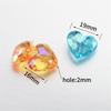 TX27 20pes Aerylic Heart Beads Tranaparent Loose Spacer Beads DIY JewelryMaking Pendants Neaklace Bracclet Needlework Material