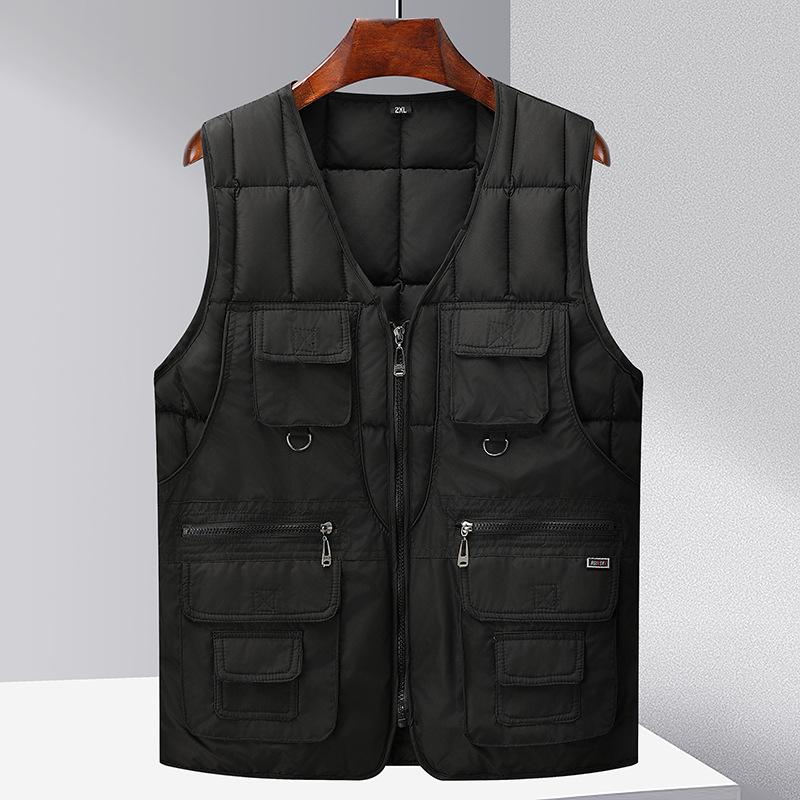 

Outcoat Vest, Vest, Vest, Loose, Short, Thick, Down Cotton Vest, Warm Vest XXXXXL чёрный