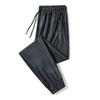 Summer Men's New Patchwork High Waited Elasticized Printed Pocket Zipper Fashion Slim Versatile Casual Pants