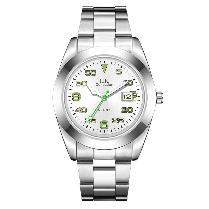 

IIK Aperture Business Синий циферблат Цифровые мужские кварцевые водонепроницаемые часы со стальным ремешком и календарем