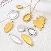 5 pièces Acier Inoxydable 18K Cadres Lune Ovale Bezels Vides Base Pendentif Cœur Géométrique Charme Boucle d'Oreille Fabrication de Bijoux