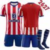 2627 Maglia a Righe del Club N.. 19 Alvarez 7 Li Gangren Atletico Madrid Completo da Calcio Casa