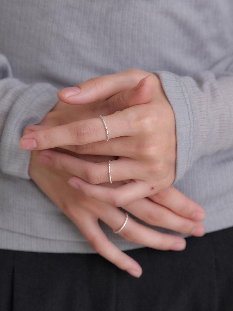 Obla Mini Dewy Ring_Plain Set (2Pcs) Jr001 (D Type)