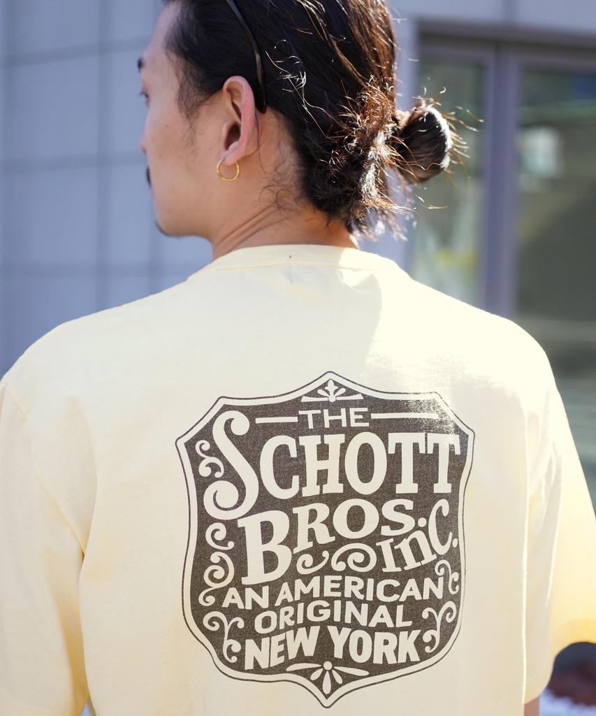 Schott SS T-Shirt Eisenplatte Herren T-Shirt, Größe Small, 438, Zitrone, 782-4134023