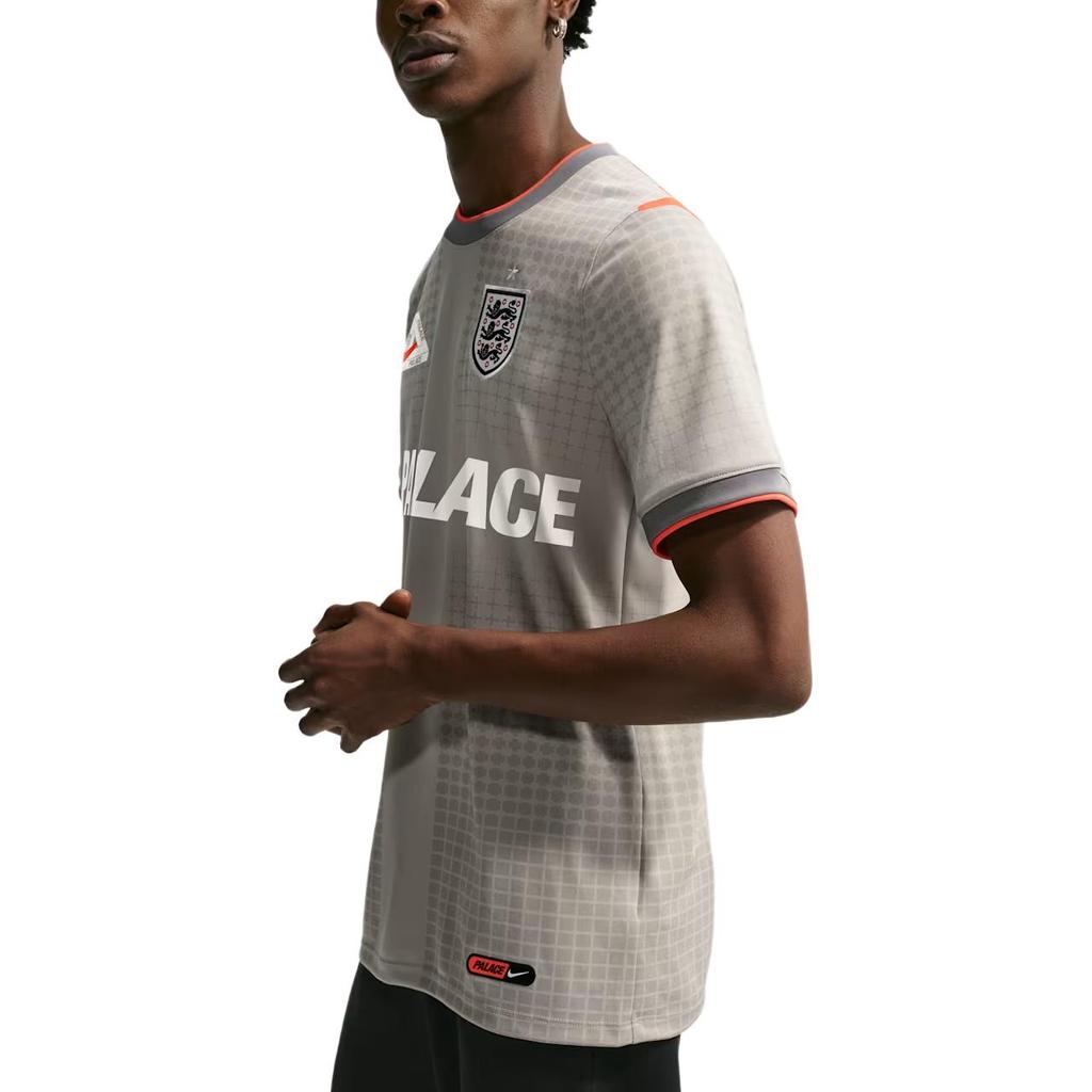 Nike X PALACE England National Team Soccer Jerseys Men's Asphalt Gray/Bright Dark Red/Bright Dark Red Crew Neck Moderate IH1672-052