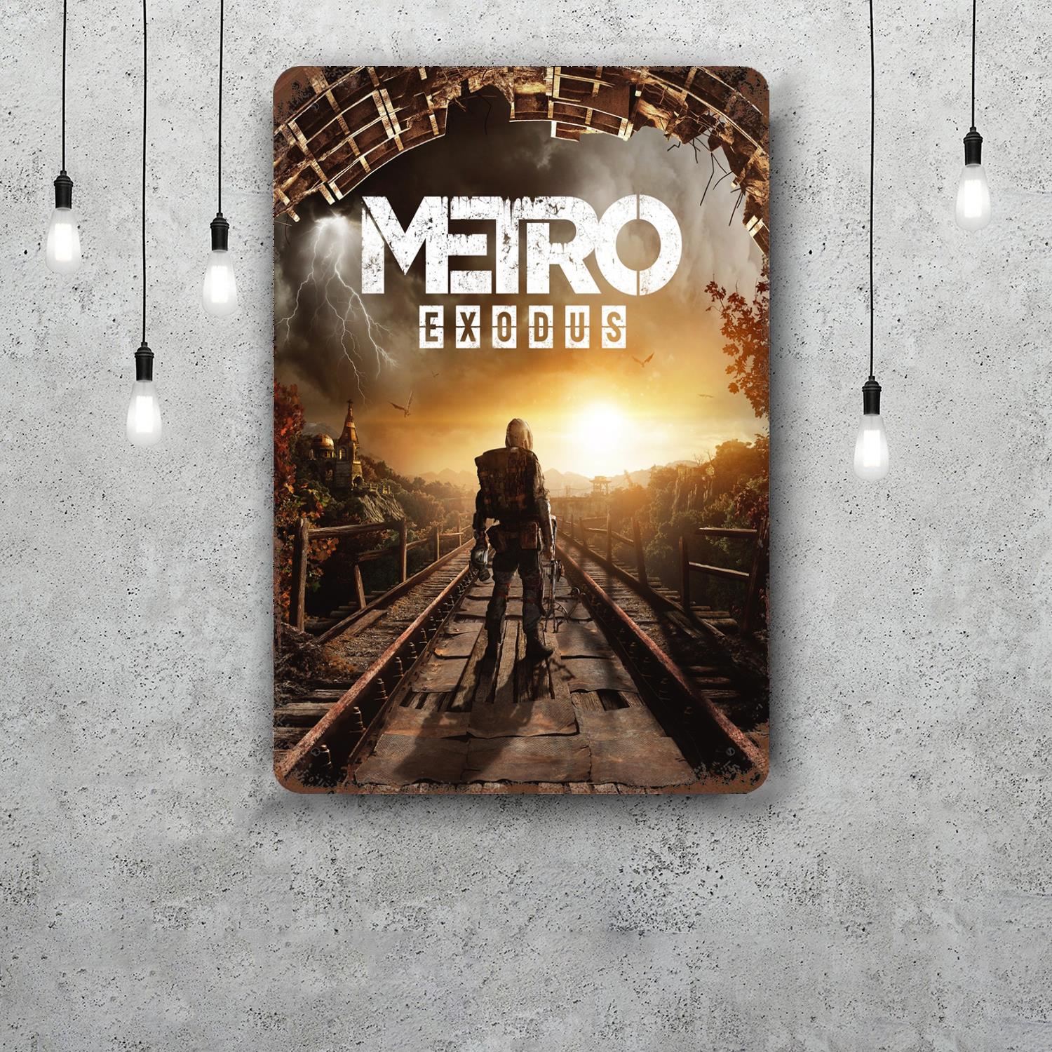 

Metro Exodus Metal Signs wall decor Vintage Tin Signs Captain Metal Poster Decor for Bar Pub Club Wall Decoration 20x30cm（7.8x11.8inch）