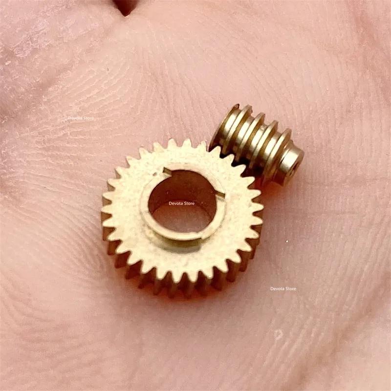 0.3M 30T 4mm Copper Step Worm Gear Wheel 0.3M Worm 0.98mm DIY Model Reducer Accessories
