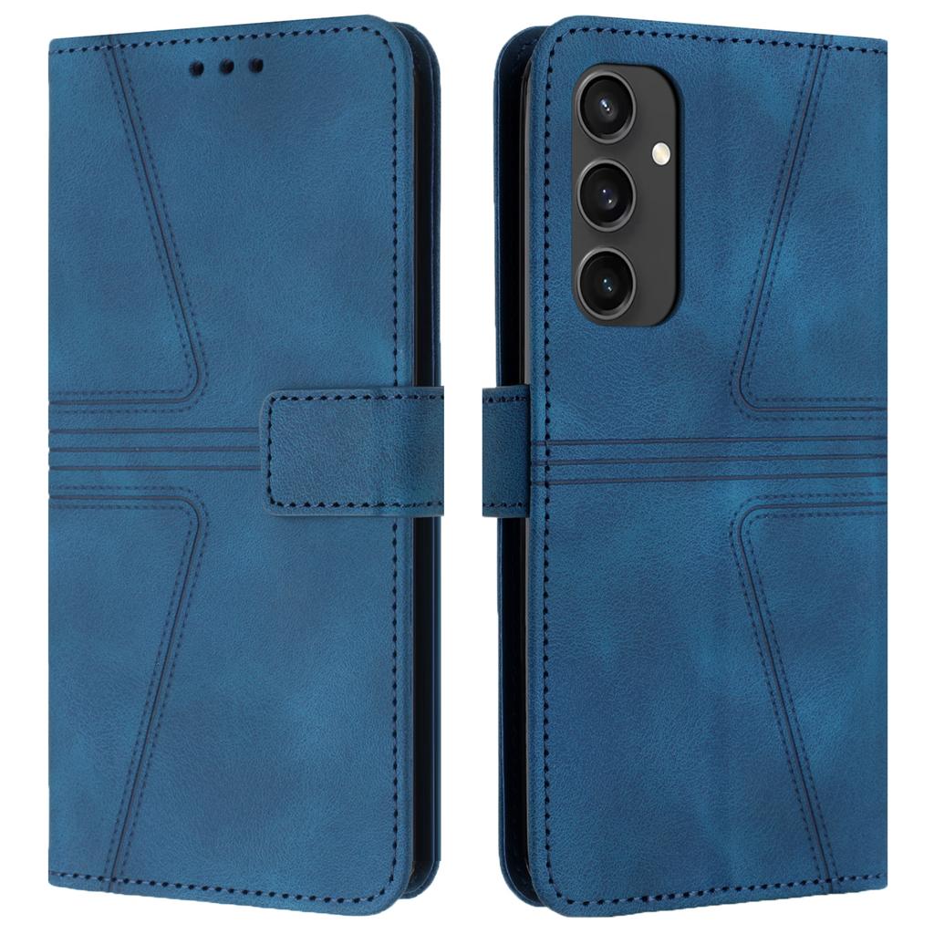 For Samsung Galaxy S24 FE Case Triangle Imprinted Anti-Scratch Phone Wallet Cover